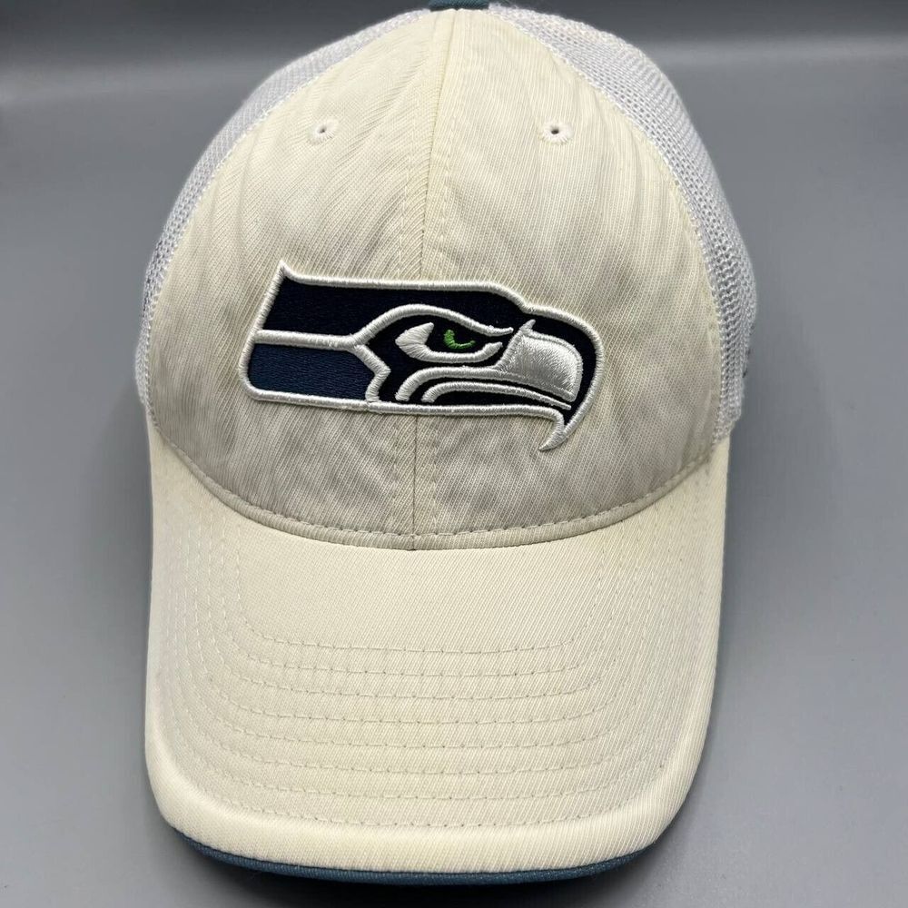 Seattle Seahawks Trucker Hat Men Large-Extra Large Reebok Stretch Fitted Cap